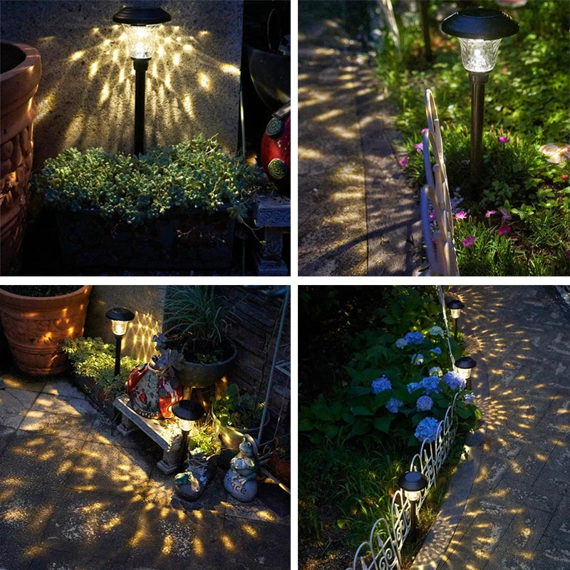 Solar Pathway Lights Waterproof IP65 LED Outdoor Lighting Warm Path Zpaxo