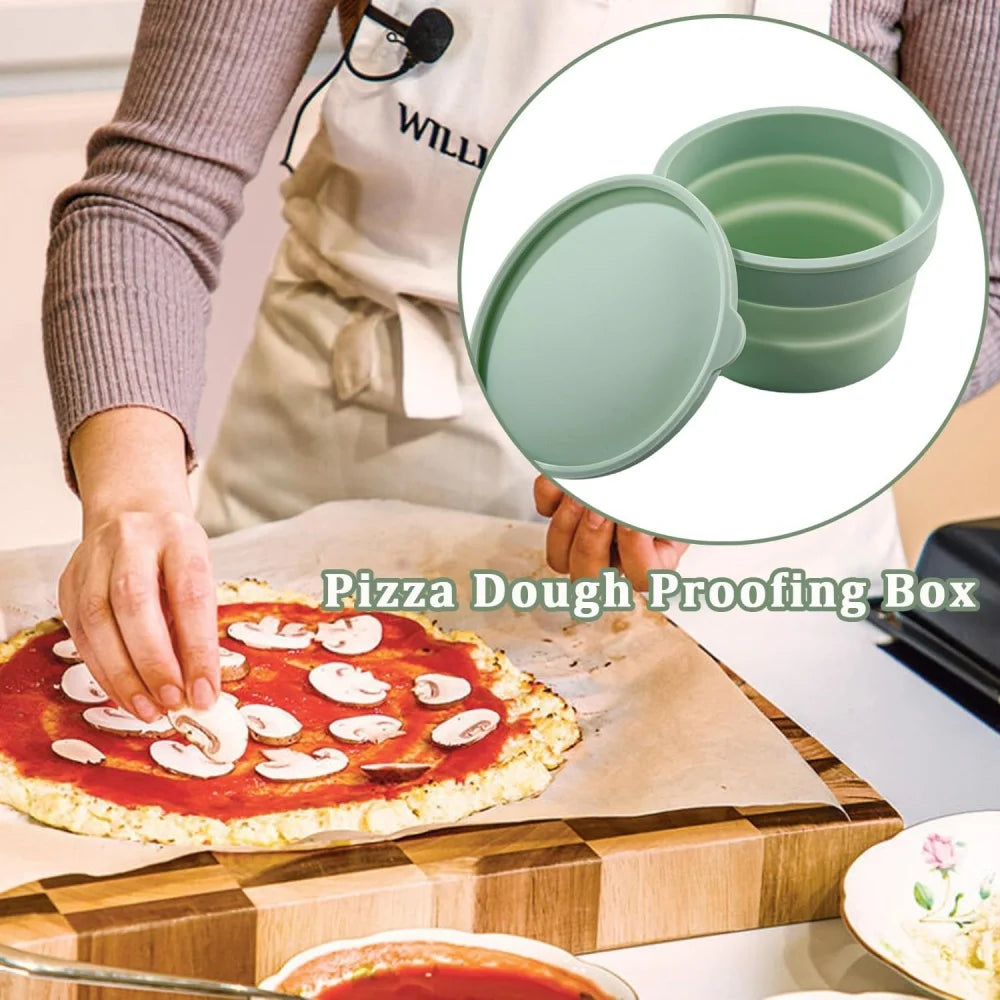 Lidded Hybrid Pizza Dough Box Multi-functional Foldable Non-stick Zpaxo