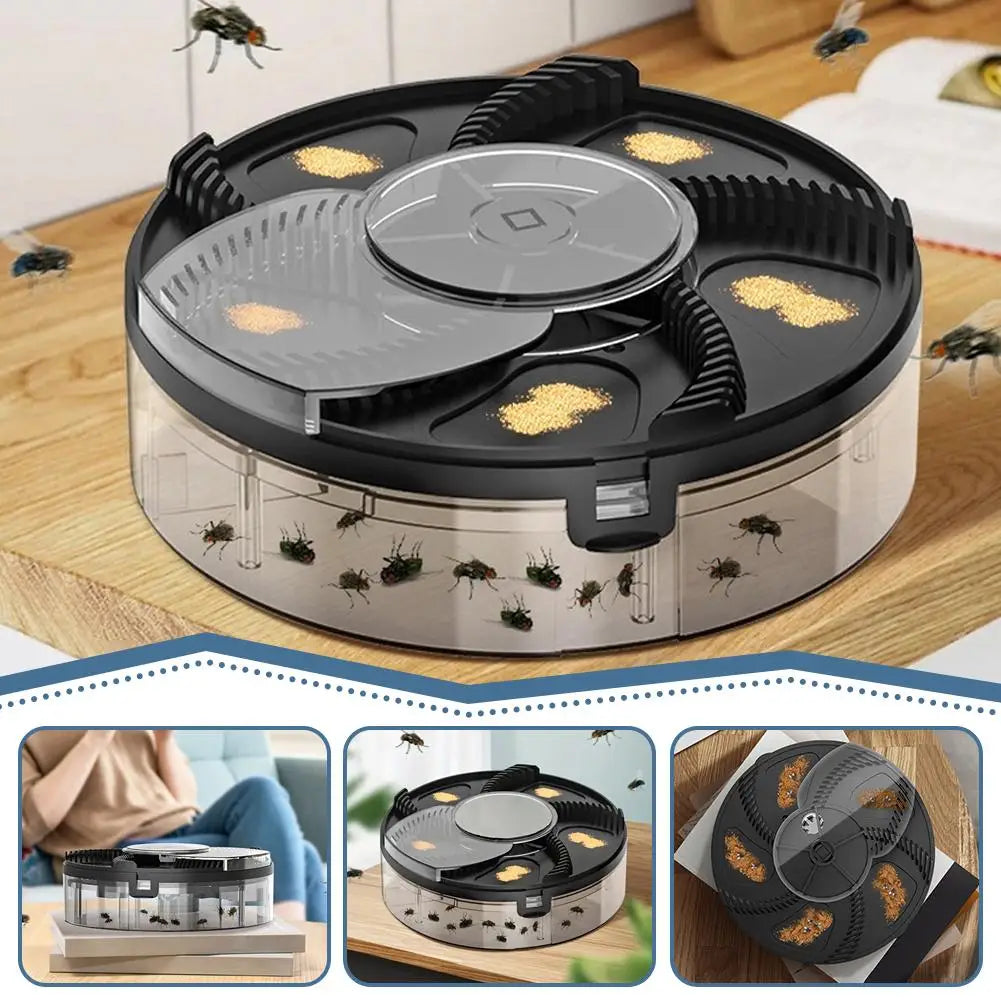 Automatic Indoor Outdoor Electric Fly Trap Super Pest Control Catcher Safety Insect Catching Tool for Kitchen Backyard Home Use Zpaxo
