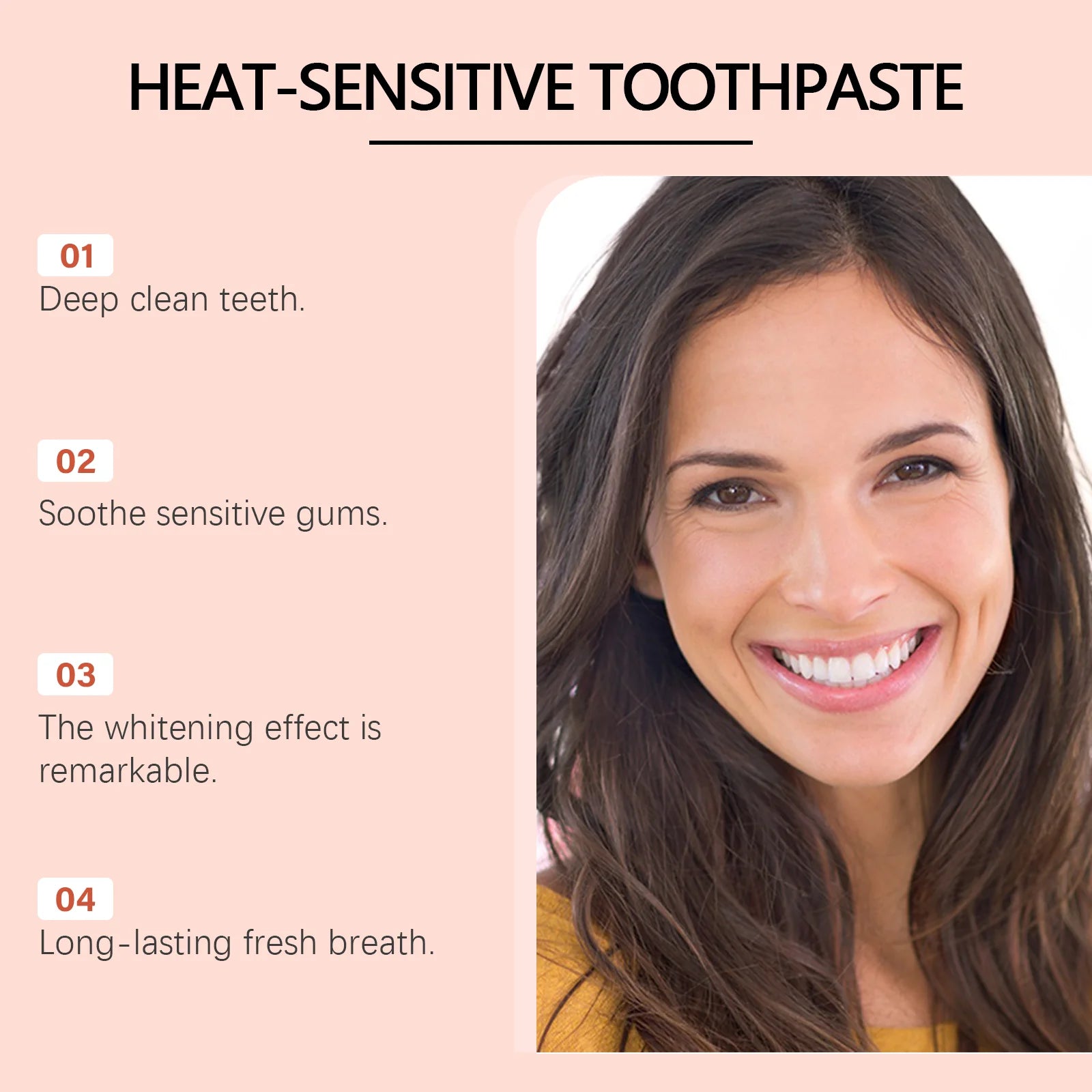 Heat-Sensitive Toothpaste Removes Stains,Plaque Removal,Inhibits Calculus,Refreshes Breath,Whitens,Protects Enamel,Oral Care Zpaxo