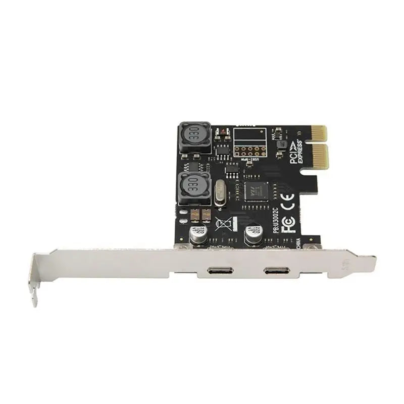652F 2 Port TypeC PCIe Expansion Adapter Card Add 2x Super Speed 10Gbps Zpaxo
