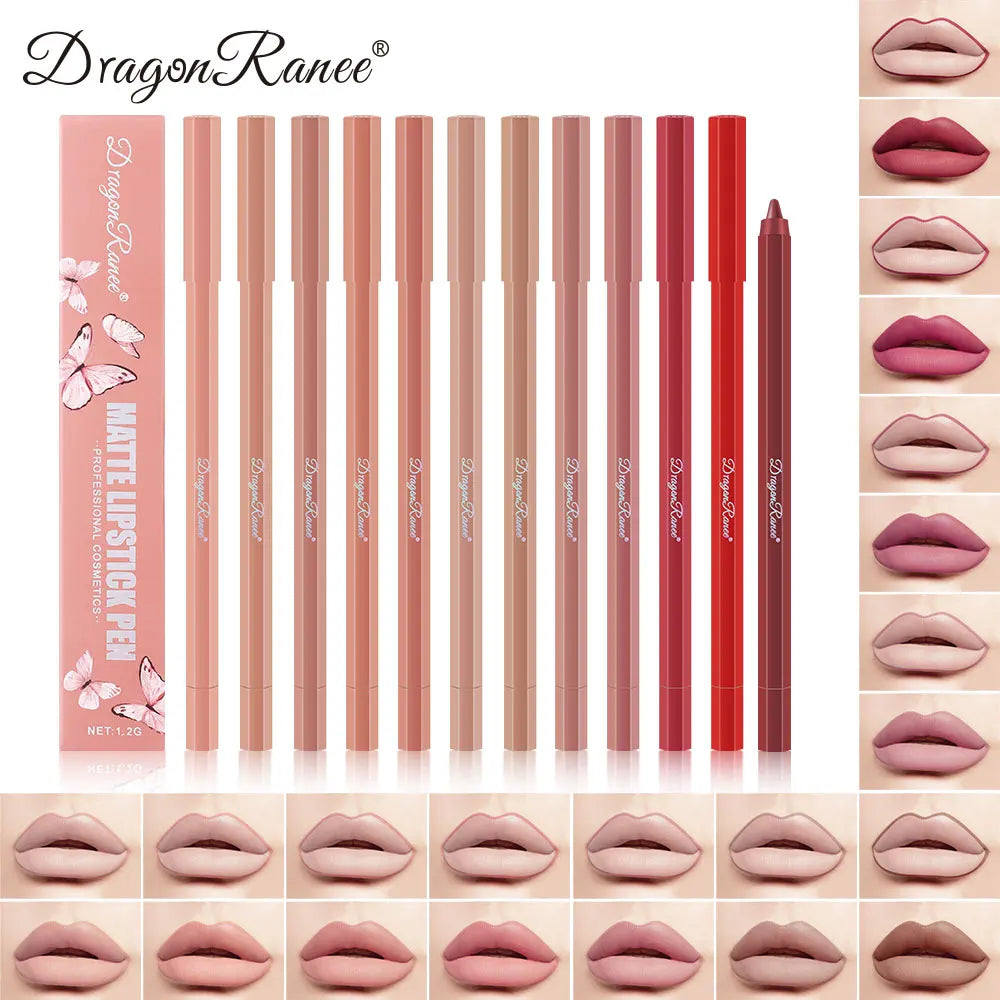 Lip Liner for Autumn and Winter, Matte, Brightening, Enhances Complexion, Velvet Matte Lipstick, Long-Lasting Effect, Non-Fading, Non-Stick Cup Lip Liner Zpaxo