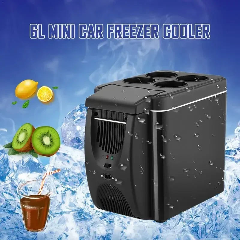 6L Portable Car Refrigerator 12V – Mini Cooler & Warmer Fridge