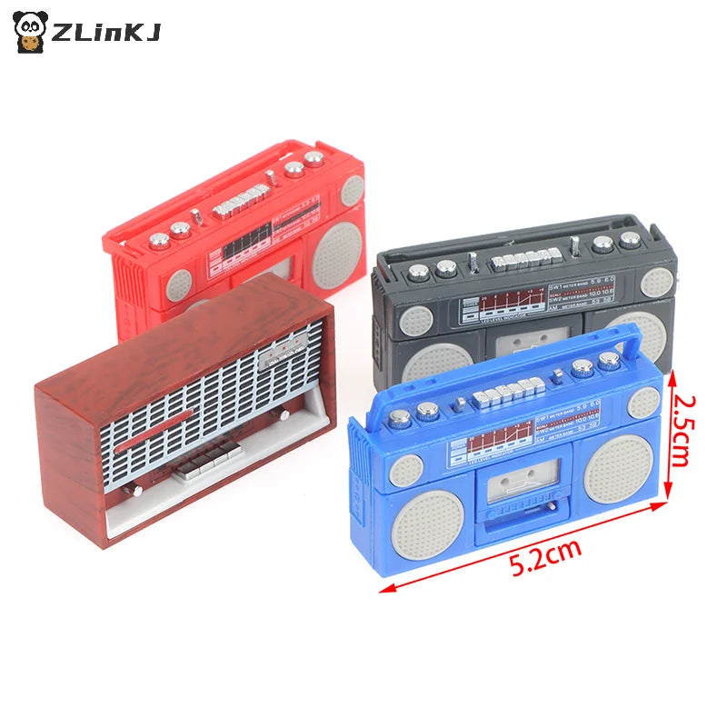▶1Pc 1:12 Dollhouse Miniature Radio Model Zpaxo