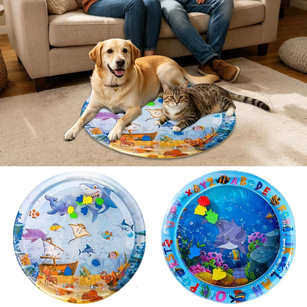 Pet Water Sensory Play Mat Cats Dogs Thickened Cooling Pad