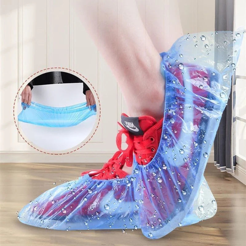Portable Waterproof Boot Covers Plastic Non-slip Wear Disposable Shoe
