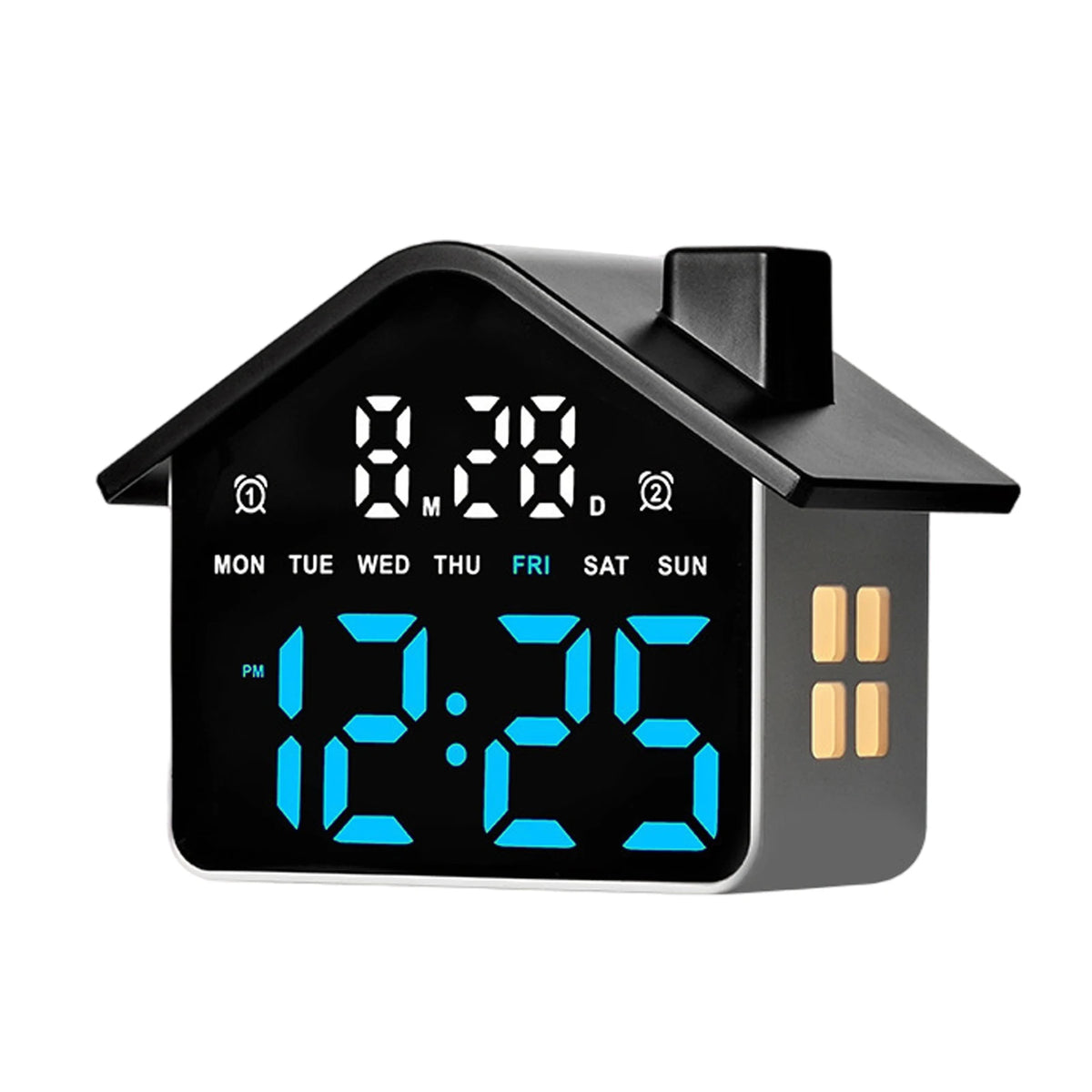 Led House Shaped Digital Alarm Clock Simple Electronic Small Night Zpaxo Style D