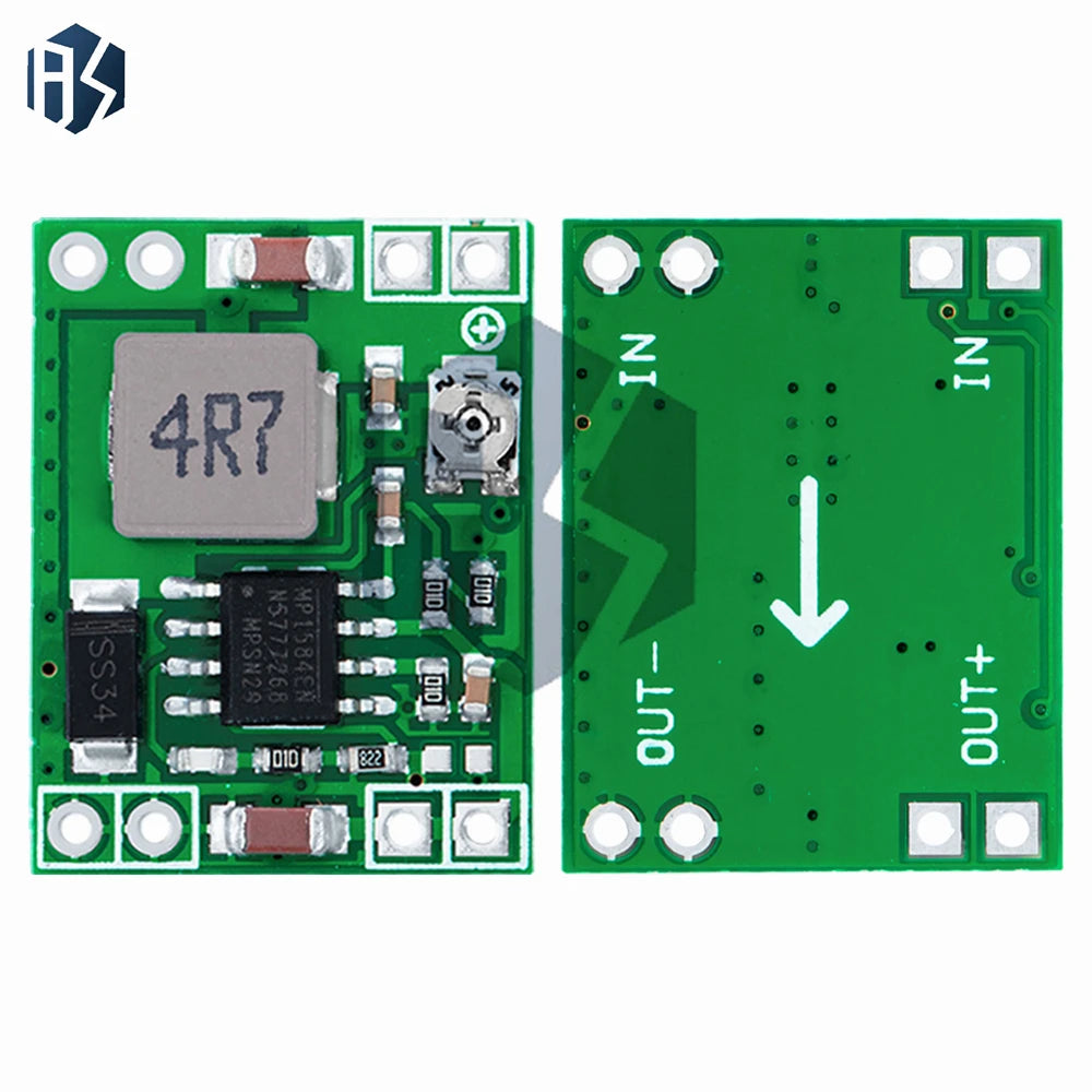 MP1584EN 3A DC-DC Buck Converter (1/5PCS) - 12V/9V/5V/3V Adjustable Output, LM2596 Compatible Zpaxo