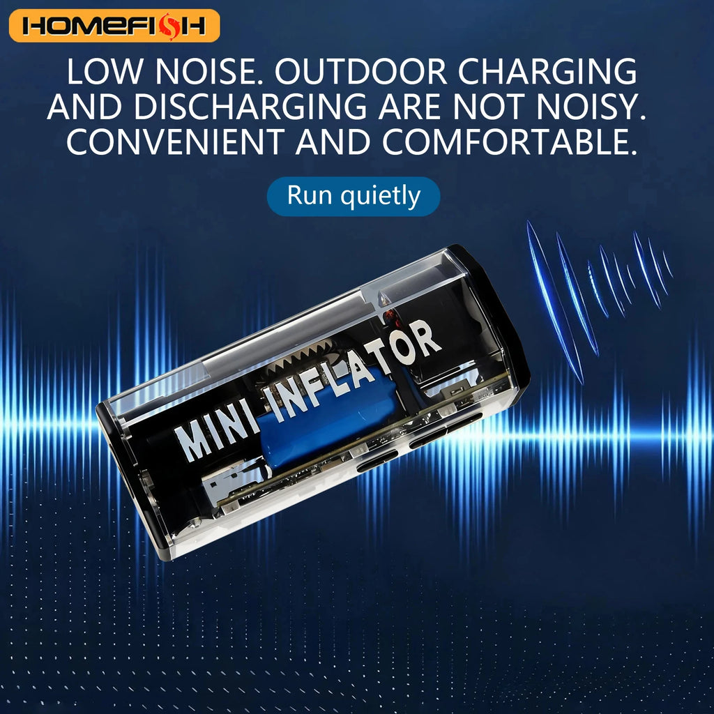 HOMEFISH Mini Air Pump Tire Inflator Car Electric Min Portable