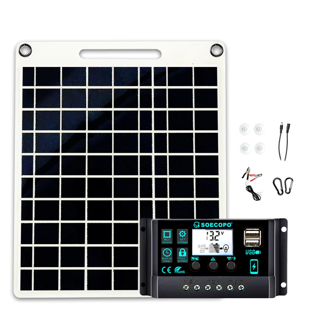 1000W Solar Panel 100A Smart Controller Portable Mono Home RV Camping