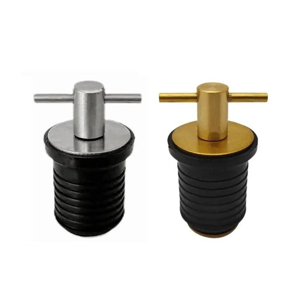 T-handle Boat Drain Plug Brass Stainless Steel Handle Twist Turn Zpaxo