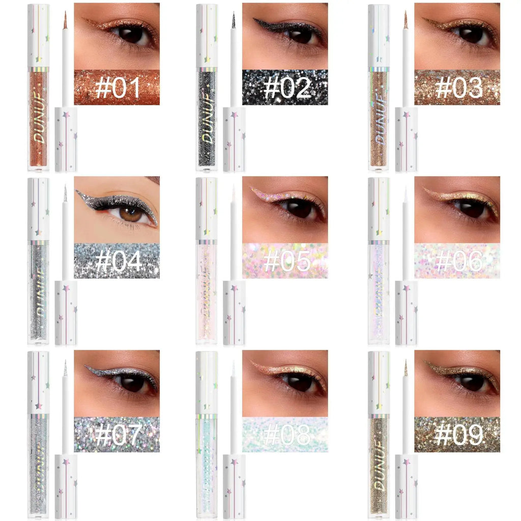 1PC Glittering Liquid Eyeliner Pen and Eyeshadow – Rich in Color, Waterproof, Quick-drying, Creating Shiny Eye Makeup Zpaxo