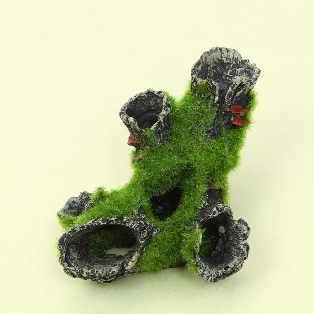 Resin Breeding Hiding Cave Simulation Shrimp Cave House Decorative Props Tree House Shelter Crafts Arts for Aquarium Landscaping Zpaxo