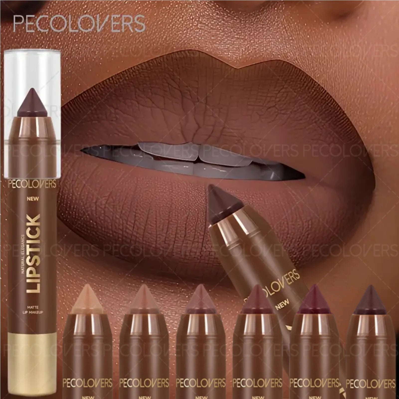 2-in-1 Lip Liner and Lipstick (1PC) - Matte Finish, For Defining Lip Contour, Fits Autumn and Winter Makeup Styles Zpaxo