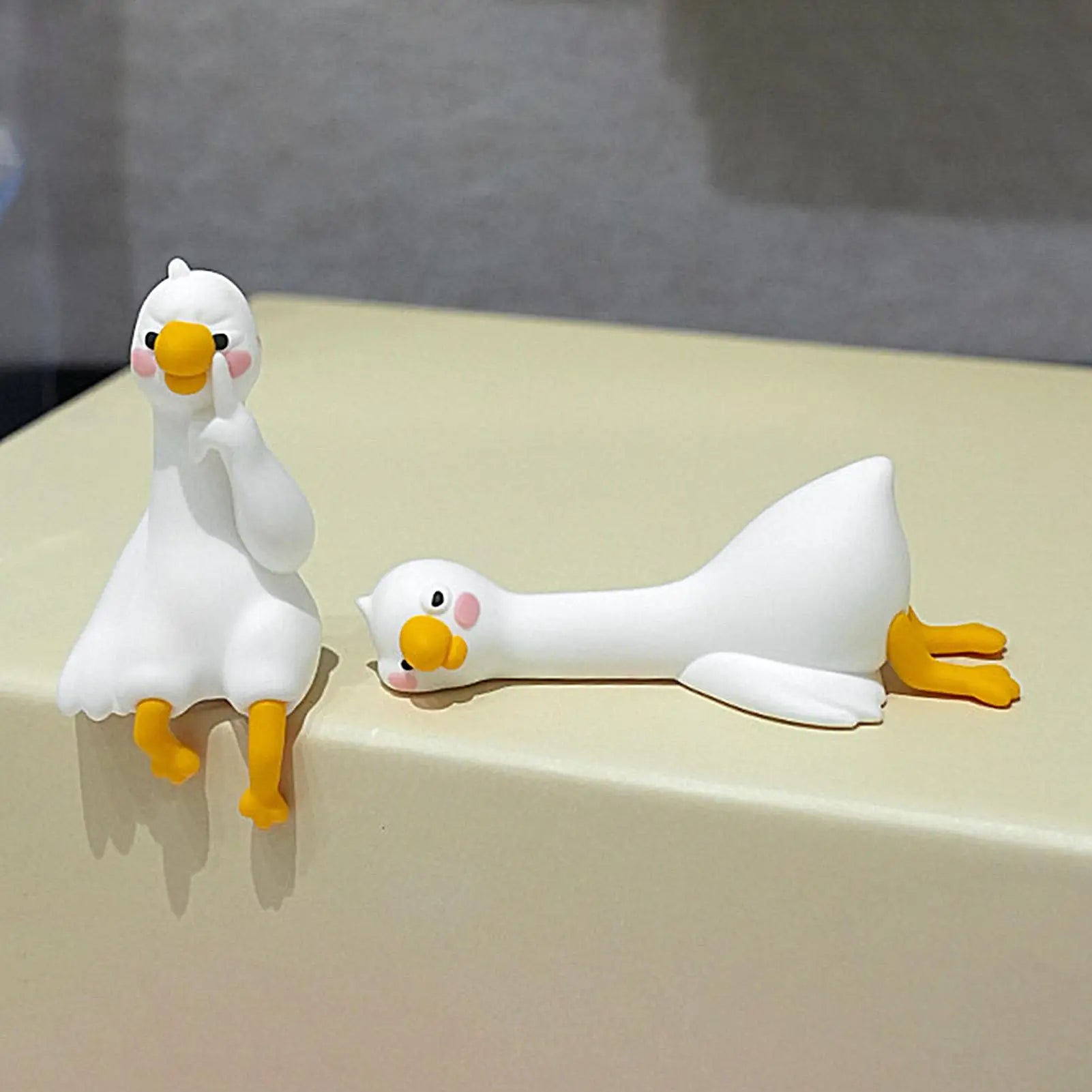 Computer Monitor Decor Figurines Geese Picture Frame Animal Sculpture