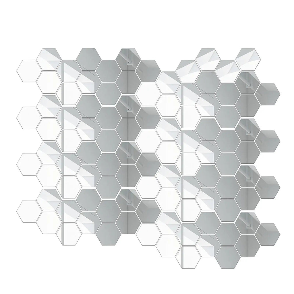 30Pcs 3D Hexagon Wall Stickers DIY Acrylic Sheet Tiles Living Room Decal Zpaxo