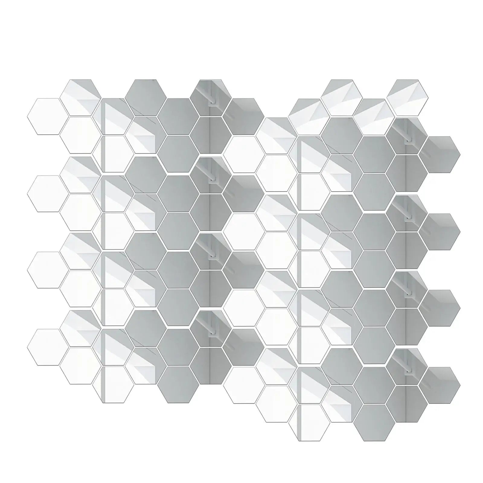 30Pcs 3D Hexagon Wall Stickers DIY Acrylic Sheet Tiles Living Room Decal Zpaxo