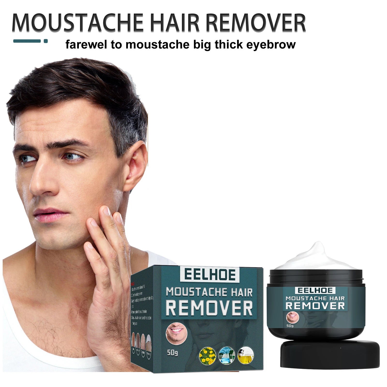 Men's Hair Removal Cream – Face, Beard, Body & Sensitive Skin Hair Removal Cream Zpaxo