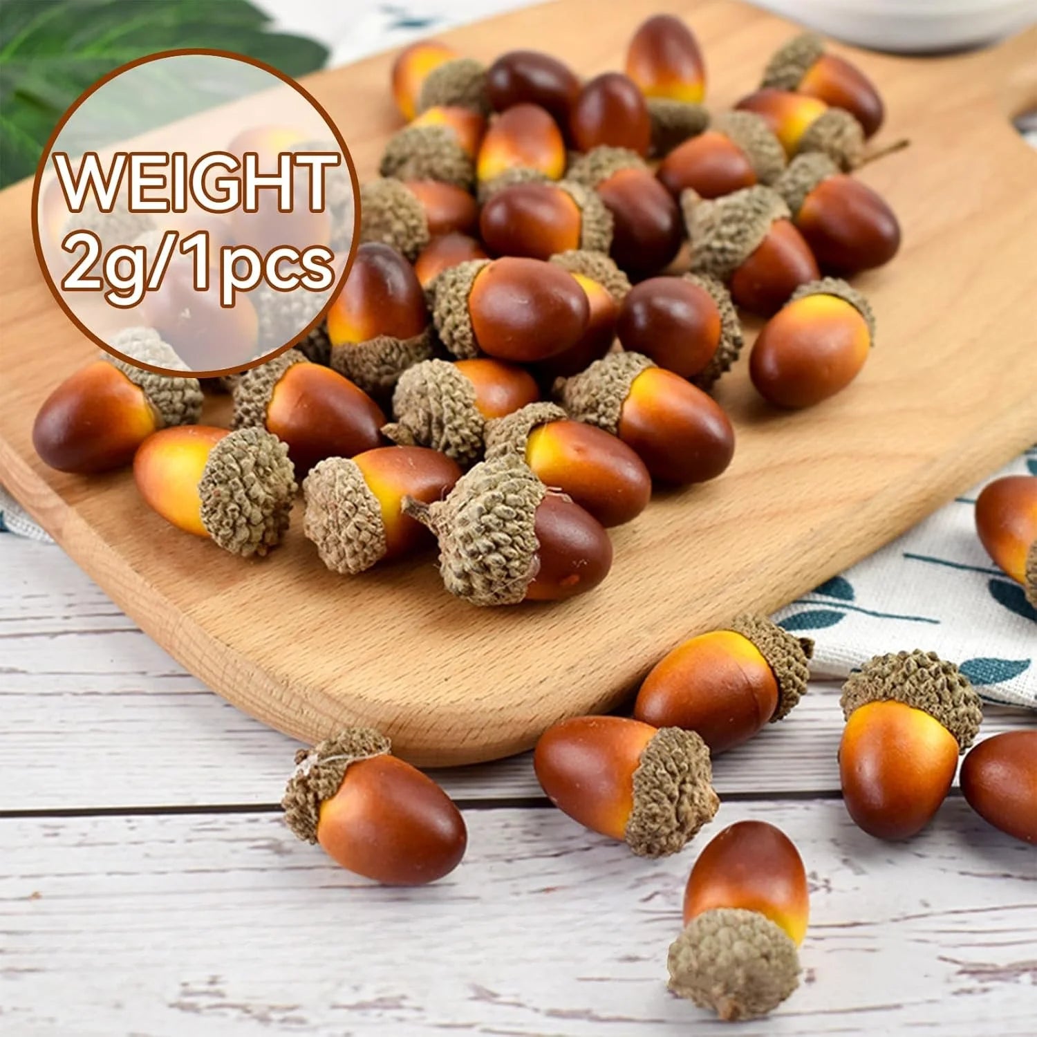 Artificial Acorns with Caps – Fall Decor & DIY Crafts 5/10 PCS