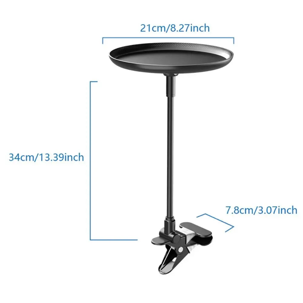 with Clamp Car Cup Holder Tray 360° Swivel Arm Rotatable Car Swivel Tray Adjustable Stretchable Car Tray Table Dining Table Zpaxo