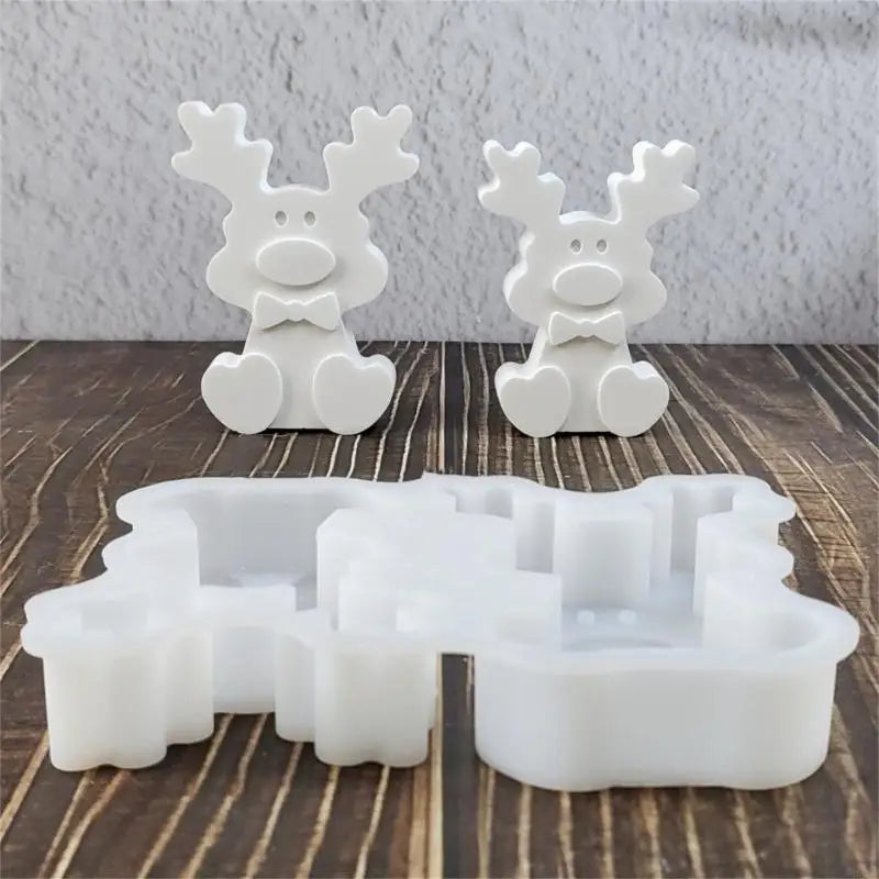 Holiday Decoration Elks Silicone Mold Easy Demolding DIY Craft Projects Zpaxo