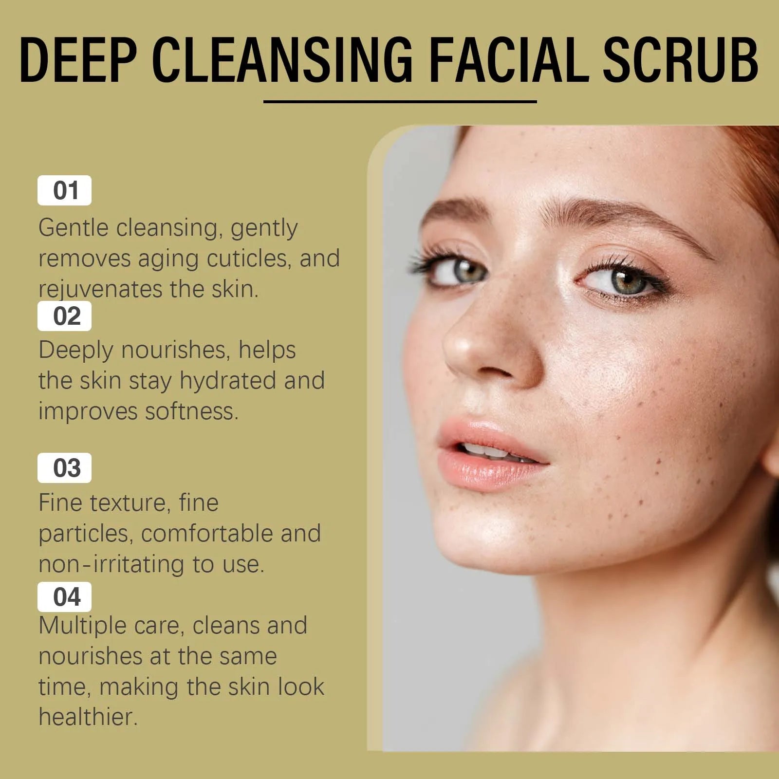 Hoygi Deep Cleansing Facial Scrub – Exfoliate & Refine Pores Facial Exfoliating Scrub Zpaxo