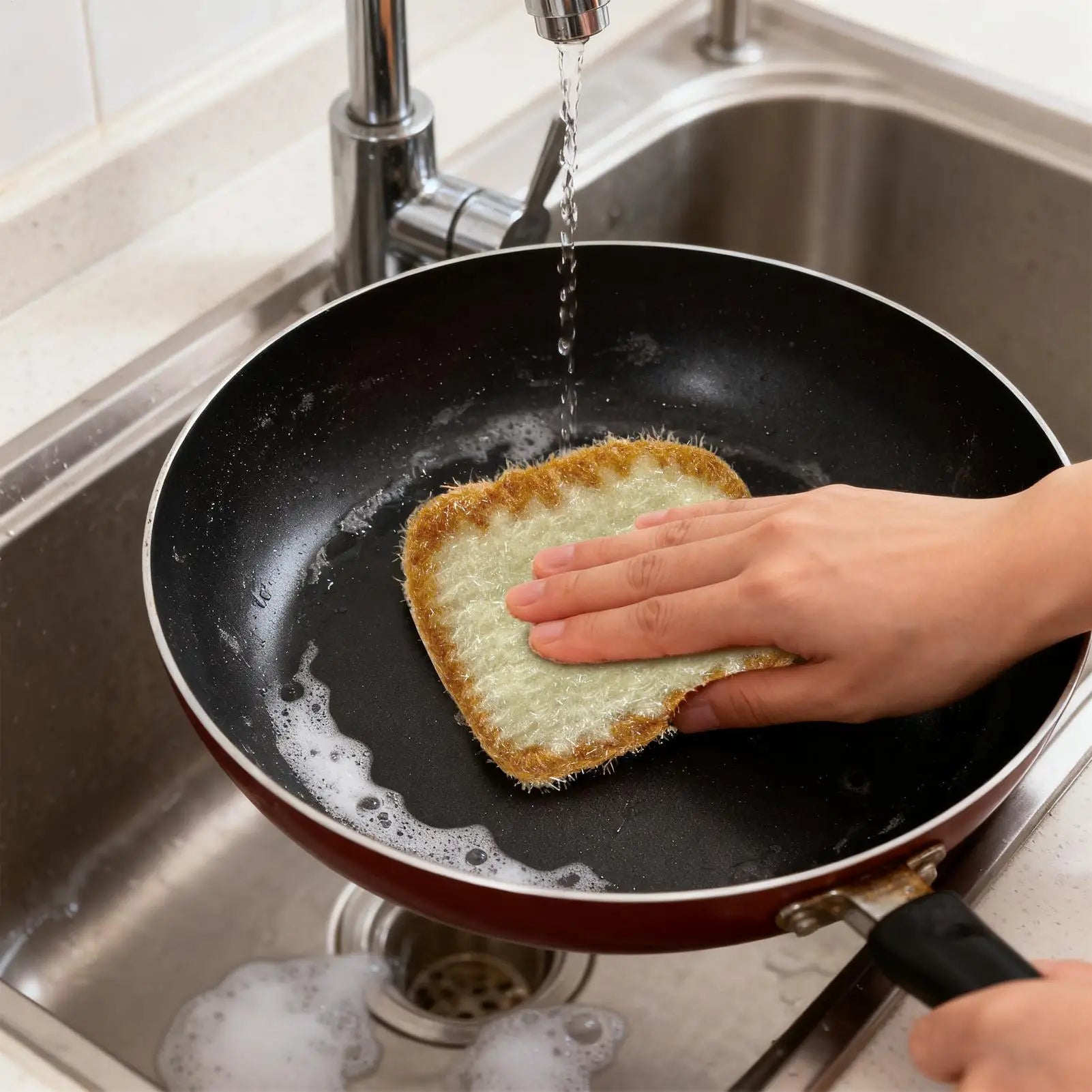 Kitchen Scrub Sponge 10 Pieces Bread Shaped Reusable Dishwashing Cloth Kitchen Scrub Dish Sponge for Pan Pot Plate Countertop Zpaxo