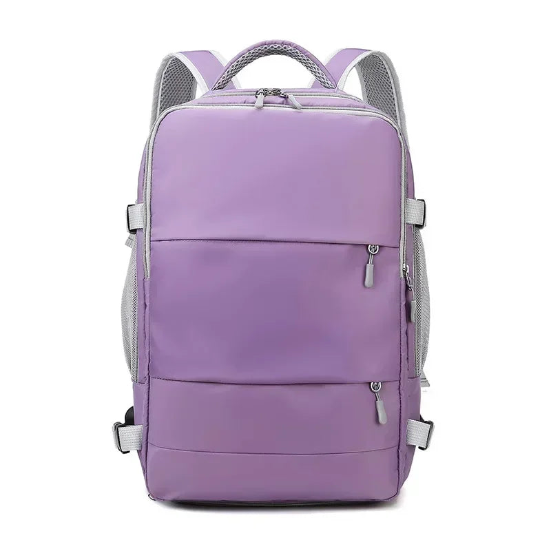 Water-resistant Independent Shoe Compartment Backpack Railing USB Zpaxo D