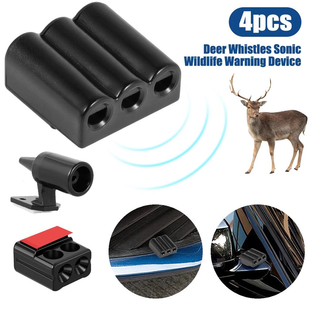 4Pcs Car Ultrasonic Physical Sirens Warning Whistle Device Animal Repelling Outdoor Safety Mini Motorcycle Attachment Save Deer Zpaxo