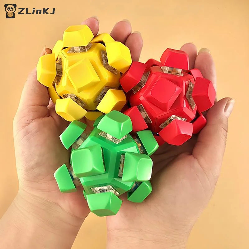 ▶1PCS Stress Reliever 12 Key Flashing Light Stress Relieving Keyboard Ball Fingertip Pressing Gift Toy Zpaxo