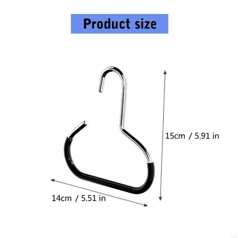 Multipurpose Metal Scarf and Belt Hangers for Wardrobe Nonslip Design for Efficient Organization of Accessories Zpaxo