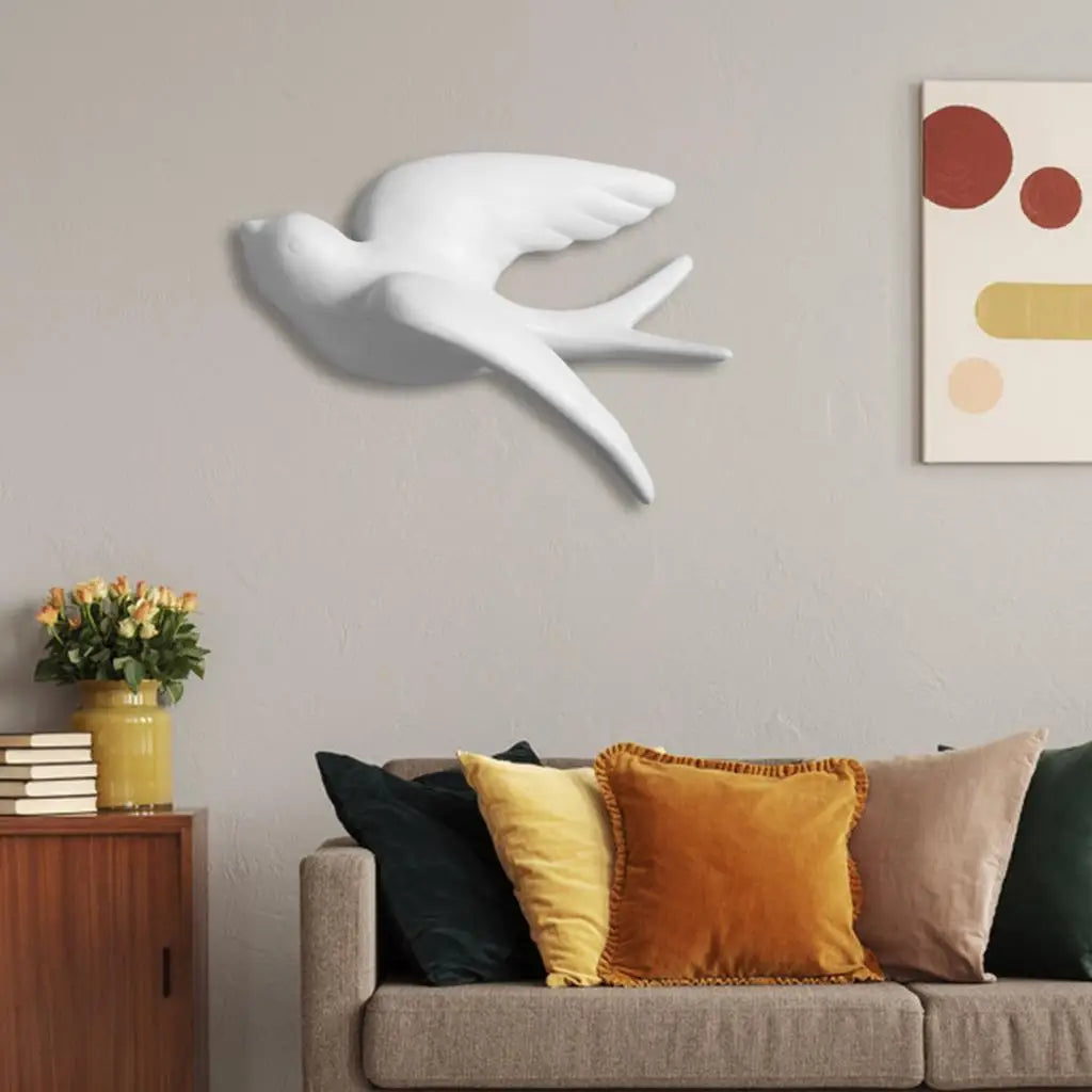 Ceramic Figurine Wall Art Sculpture Suitable Hallway Living Room Zpaxo