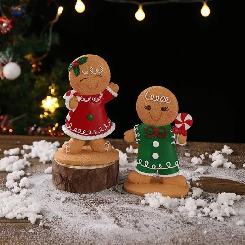 Gingerman Resin Ornament Christmas Figurine Decoration Tabletop Shelf