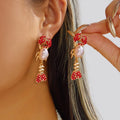 Creative Ocean Series Lobster Earrings Enameled Metal Exquisite Animal Earrings Ear Jewelry for Girls Ladies Zpaxo E
