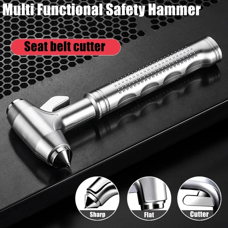 Car Safety Hammer Headrest Mounted Window Breaker Seat Belt Cutter Zpaxo