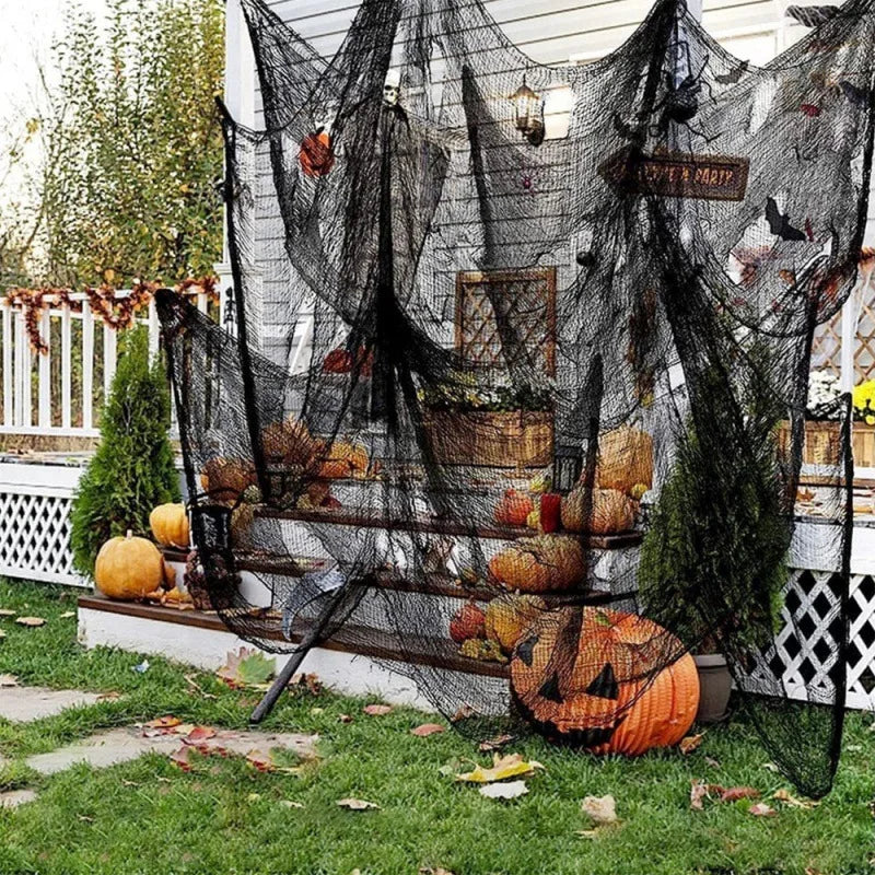 Creepy Halloween Gauze Decorative Fabric Haunted Porch Outdoor Spooky