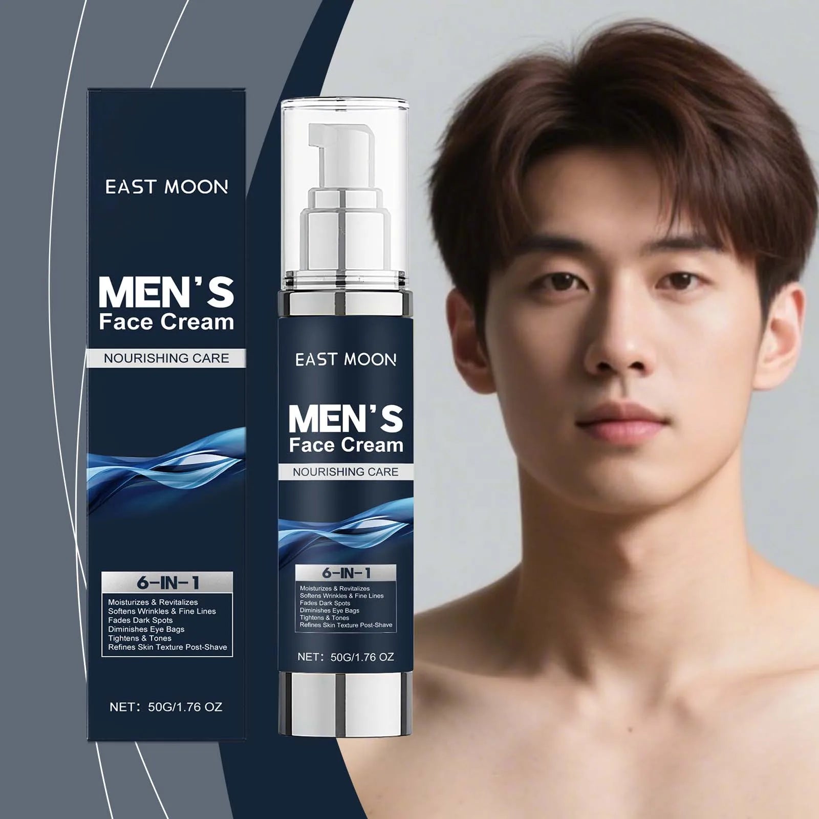 East Moon Men's Deep Moisturizing Cream Enhances Skin Elasticity Facial Aftershave Care Moisturizes Eye Area Multi-purpose Cream Zpaxo