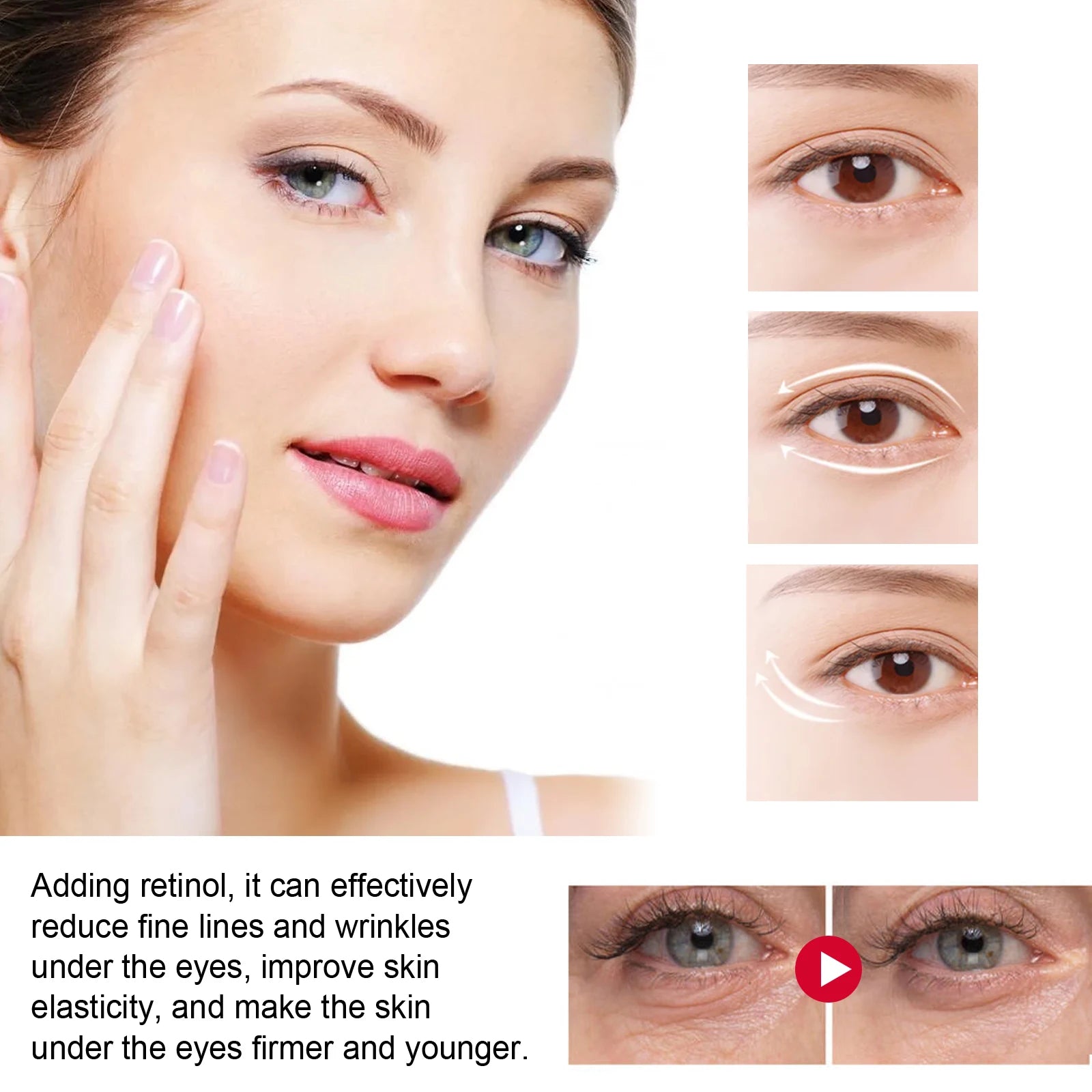 Retinol Eye Stick Anti-Wrinkle Lifting Firming Eye Cream Stick for Dark Circles & Fine Lines Moisturizing Brightening Skin Care Zpaxo
