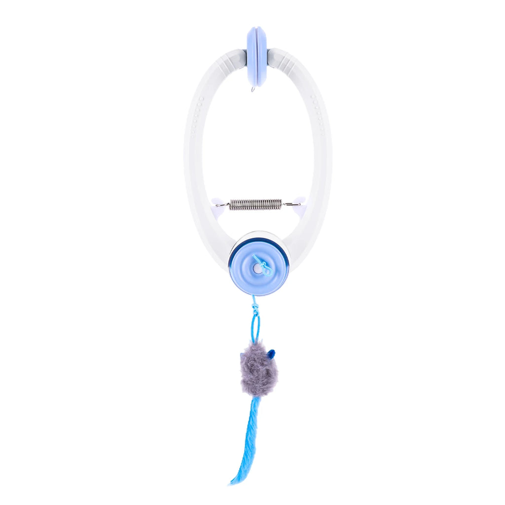 Door Hanging Auto-rebound Cat Toy Retractable Kitten Teaser 3 Catnip Zpaxo 1set