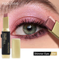 Double Color Eyeshadow Stick Glitter Highlight Shadow Stick Eye Makeup Waterproof Lasting Shimmer Metallic Eyeshadow Makeup Zpaxo 01
