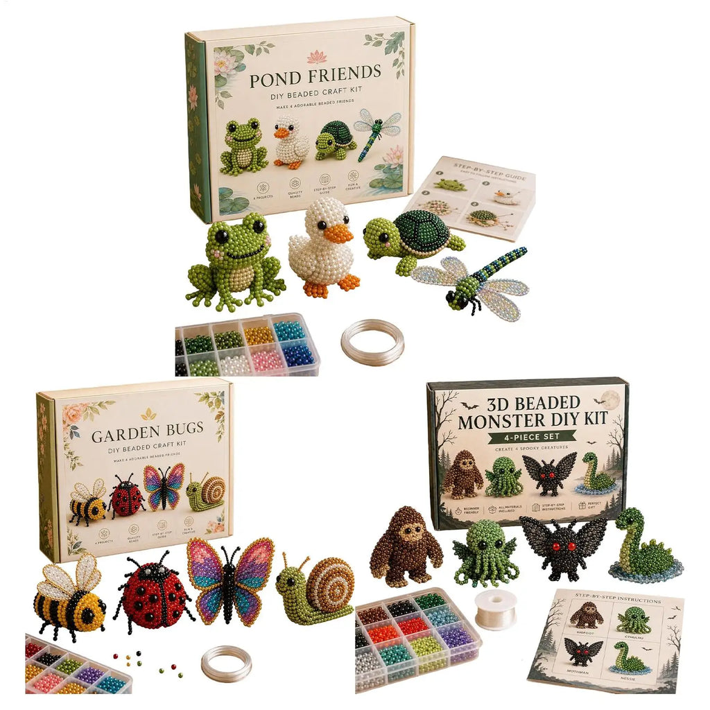 3D Beaded Animal Craft Mini Bead DIY 4 Educational Toy Instruction