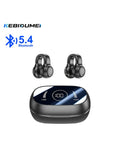 KEBIDUMEI Bluetooth 5 4 Headphones Mirror Digital Display Ear Clip