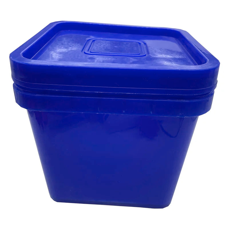 Quail Chicken Drinking Bucket Cup Portable Thickened Lid Square Pet Zpaxo Blue