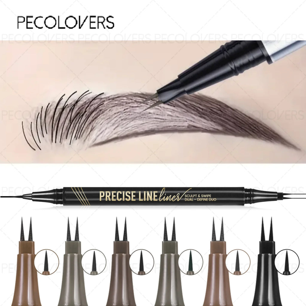 1PC Double-Ended Waterproof Eyebrow Pencil - Non-Fading, Precise Application for Long-Lasting Brow Makeup Zpaxo