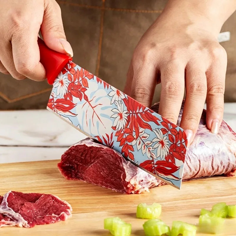 Stainless Steel Santoku Knife Pattern Design Blade Utility Paring