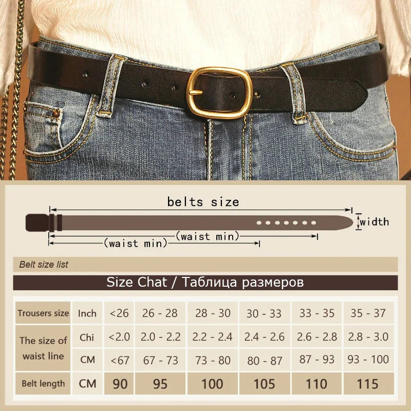 DINISITON Women S Belt Leather Belts Female Gold Pin Buckle Strap