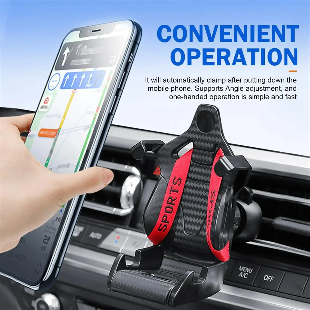 360° Car Vent Phone Holder – Anti-Slip Locking Mount Bracket Car Phone Mount Zpaxo