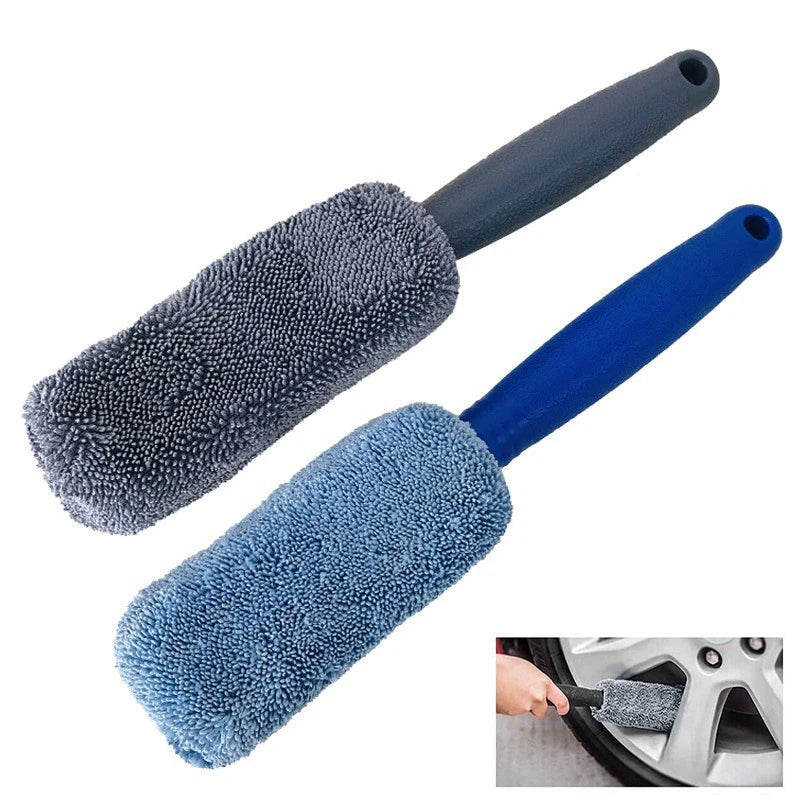 Microfiber Car Wheel & Tire Brush – Scratch-Free Auto Wash