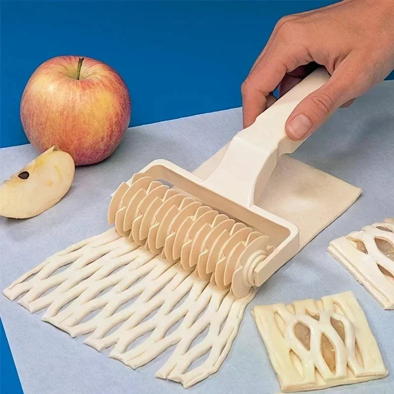 Home Kitchen Baking Tools Pastry Lattice Roller Cutter Pie Pastry Dough Fondant Pizza Cakes Cutter Roller Zpaxo