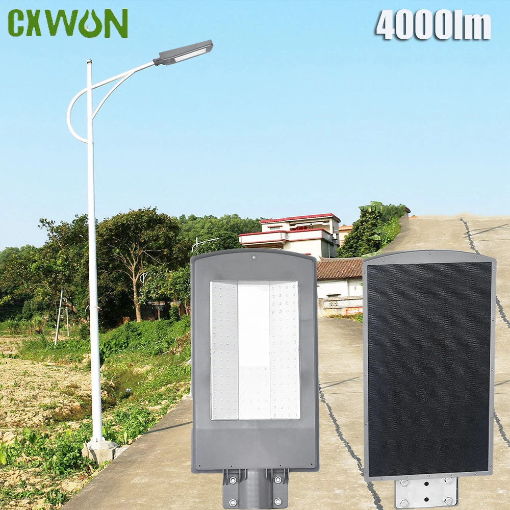 Solar Street Light Motion Detector Waterproof Sunpower Lamp 204LED Zpaxo